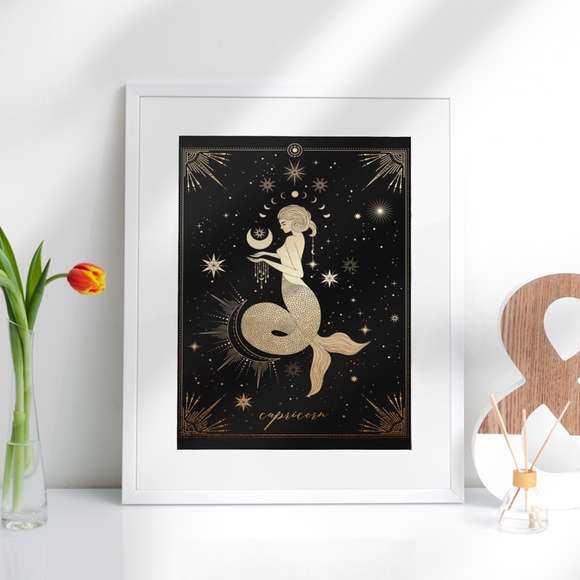 Capricorn Wall Art Celestial Zodiac Horoscope Print Poster Unframed - Picture 6 of 16